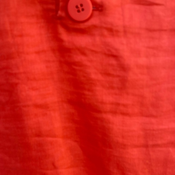 Max Studio Linen Sailor Skirt Sz 6 Poppy Nautical Button Front A-Line Mini - Picture 4 of 5